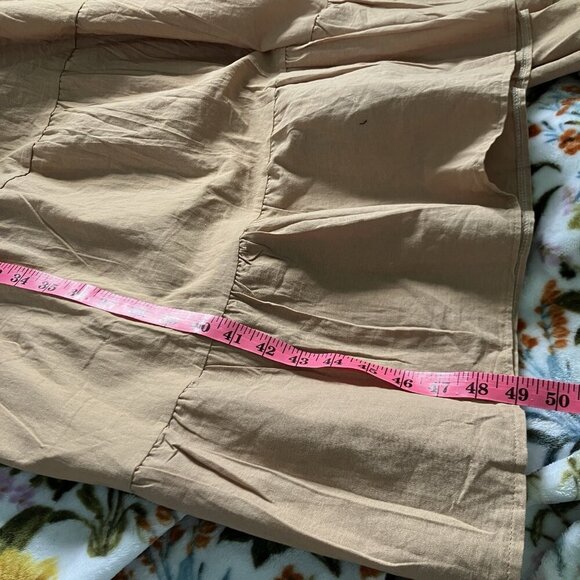 Vintage Maxi Dress Womens Handmade Flutter Sleeve Prairie Milkmaid Tiered - Picture 7 of 7